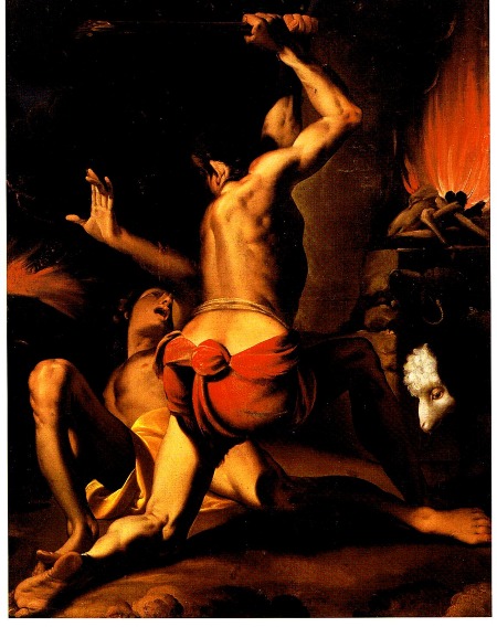 Caravaggio: Káin és Ábel, olajfestmény,1506-07